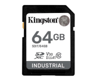 Karta pamięci SD Kingston 64GB SDXC Industrial UHS-I U3 V30 A1 pSLC